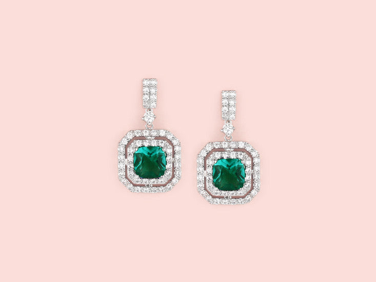 Lana Earrings - Emerald