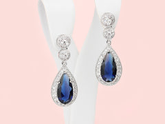 Contessa Earrings - Sapphire