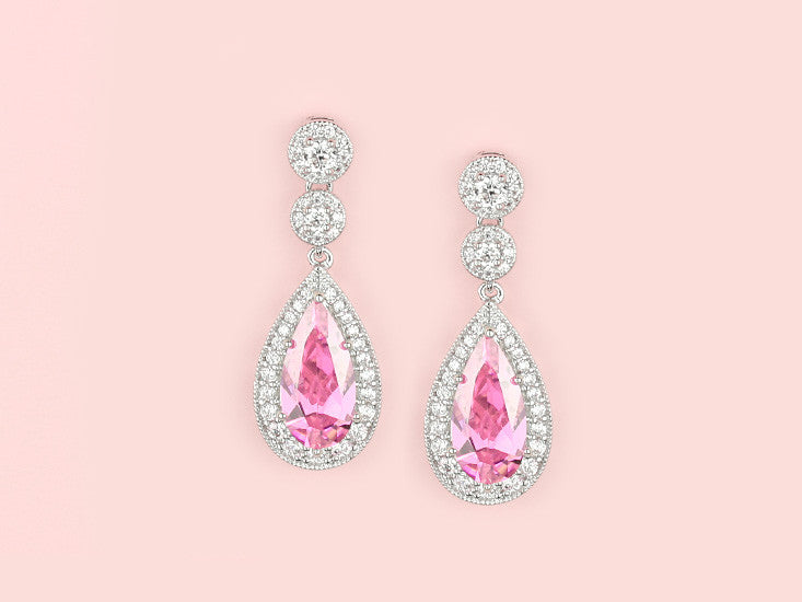 Contessa Earrings - Pink